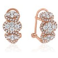 🦚 Ohrringe für Damen aus Roségold mit Lab Grown Diamanten 🦚 Ohrringe für Damen aus Roségold mit Lab Grown Diamanten