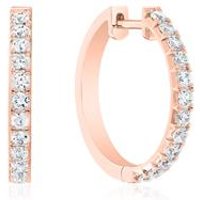 🦚 Creolen für Damen aus Roségold mit Diamanten 🦚 Creolen für Damen aus Roségold mit Diamanten