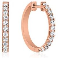 🦚 Creolen für Damen aus Roségold mit Lab Diamanten 🦚 Creolen für Damen aus Roségold mit Lab Diamanten