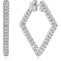 🦚 Creolen aus Weißgold oder Platin mit Brillanten, Lab 🦚 Creolen aus Weißgold oder Platin mit Brillanten, Lab