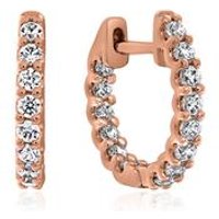 🦚 Roségold Ohrringe für Damen mit Diamanten 🦚 Roségold Ohrringe für Damen mit Diamanten