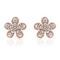 🦚 Blumen Ohrschmuck aus Roségold mit Diamanten 🦚 Blumen Ohrschmuck aus Roségold mit Diamanten