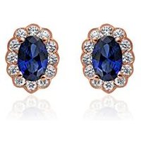 🦚 Ohrstecker aus Roségold mit Saphiren und Diamanten 🦚 Ohrstecker aus Roségold mit Saphiren und Diamanten