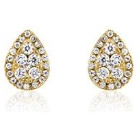 🦚 Gold Ohrstecker Tropfen für Damen mit Diamanten 🦚 Gold Ohrstecker Tropfen für Damen mit Diamanten