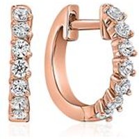 🦚 Diamant Creolen für Damen aus Roségold 🦚 Diamant Creolen für Damen aus Roségold