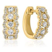 🦚 Gelbgold Creolen für Damen mit Lab Grown Brillanten 🦚 Gelbgold Creolen für Damen mit Lab Grown Brillanten