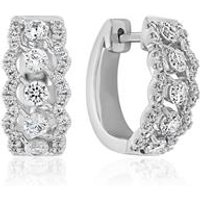 🦚 Lab Diamant Creolen für Damen aus Weißgold oder Platin 🦚 Lab Diamant Creolen für Damen aus Weißgold oder Platin