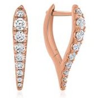 🦚 Diamant Creolen für Damen aus Roségold 🦚 Diamant Creolen für Damen aus Roségold