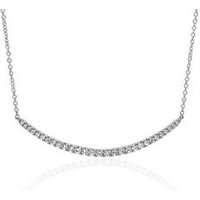 🦚 Weißgoldene Halskette mit lab grown Diamanten für Damen 🦚 Weißgoldene Halskette mit lab grown Diamanten für Damen