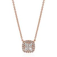 🦚 Damen Halskette Halo aus Roségold mit Brillanten 🦚 Damen Halskette Halo aus Roségold mit Brillanten