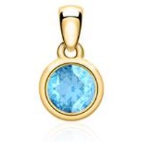 🦚 Kettenanhänger aus 14 Karat Gold mit Blautopas 🦚 Kettenanhänger aus 14 Karat Gold mit Blautopas