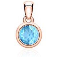 🦚 14 Karat Roségold Anhänger mit Blautopas 🦚 14 Karat Roségold Anhänger mit Blautopas