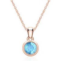 🦚 14 Karat Roségold Kette mit Blautopas 🦚 14 Karat Roségold Kette mit Blautopas