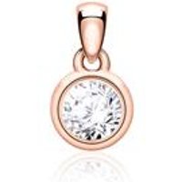 🦚 Kettenanhänger für Damen aus 14K Roségold mit Diamant 🦚 Kettenanhänger für Damen aus 14K Roségold mit Diamant