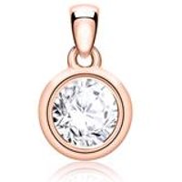 🦚 Anhänger für Damen aus 14K Roségold mit Diamant 🦚 Anhänger für Damen aus 14K Roségold mit Diamant