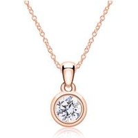 🦚 14K Roségold Kette mit lab grown Brillant im Anhänger 🦚 14K Roségold Kette mit lab grown Brillant im Anhänger