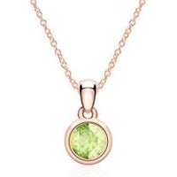🦚 Kette und Anhänger aus 585er Roségold mit Peridot 🦚 Kette und Anhänger aus 585er Roségold mit Peridot