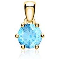 🦚 Anhänger aus 14-karätigem Gold mit Blautopas 🦚 Anhänger aus 14-karätigem Gold mit Blautopas