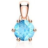 🦚 Blautopas Anhänger für Ketten aus 585er Roségold 🦚 Blautopas Anhänger für Ketten aus 585er Roségold