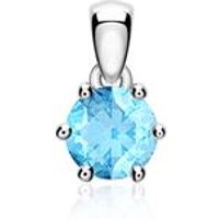 🦚 Kettenanhänger aus 585er Weißgold mit Blautopas 🦚 Kettenanhänger aus 585er Weißgold mit Blautopas