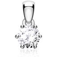 🦚 Anhänger für Damen aus 14K Weißgold mit Diamant 🦚 Anhänger für Damen aus 14K Weißgold mit Diamant