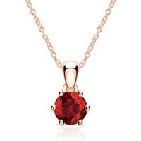 🦚 Kette und Anhänger aus 585er Roségold mit Granat 🦚 Kette und Anhänger aus 585er Roségold mit Granat