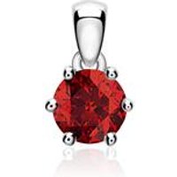 🦚 585er Weißgold Anhänger für Ketten mit Granat 🦚 585er Weißgold Anhänger für Ketten mit Granat