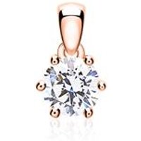 🦚 Kettenanhänger aus 14K Roségold mit Diamant, lab grown 🦚 Kettenanhänger aus 14K Roségold mit Diamant, lab grown