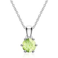 🦚 Kette aus 14-karätigem Weißgold mit Peridot 🦚 Kette aus 14-karätigem Weißgold mit Peridot