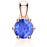 🦚 Kettenanhänger aus 14-karätigem Roségold mit Saphir 🦚 Kettenanhänger aus 14-karätigem Roségold mit Saphir