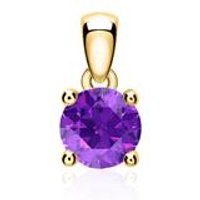 🦚 Kettenanhänger aus 14-karätigem Gold mit Amethyst 🦚 Kettenanhänger aus 14-karätigem Gold mit Amethyst