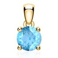 🦚 Blautopas Anhänger aus 14 Karat Gold 🦚 Blautopas Anhänger aus 14 Karat Gold