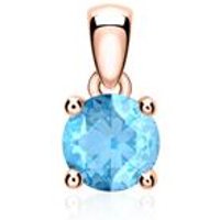 🦚 585er Roségold Anhänger mit Blautopas 🦚 585er Roségold Anhänger mit Blautopas