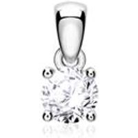 🦚 Damenanhänger aus 14-karätigem Weißgold mit Diamant 🦚 Damenanhänger aus 14-karätigem Weißgold mit Diamant