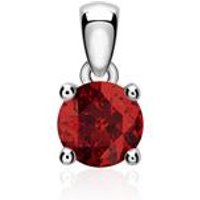 🦚 Granat Anhänger für Ketten aus 585er Weißgold 🦚 Granat Anhänger für Ketten aus 585er Weißgold