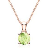 🦚 Halskette aus 585er Roségold mit Peridot Anhänger 🦚 Halskette aus 585er Roségold mit Peridot Anhänger