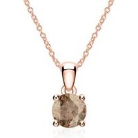 🦚 Kette und Anhänger aus 14 Karat Roségold mit Rauchquarz 🦚 Kette und Anhänger aus 14 Karat Roségold mit Rauchquarz