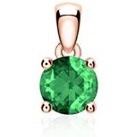 🦚 Anhänger aus 14-karätigem Roségold mit Smaragd 🦚 Anhänger aus 14-karätigem Roségold mit Smaragd
