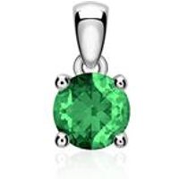 🦚 Kettenanhänger aus 585er Weißgold mit Smaragd 🦚 Kettenanhänger aus 585er Weißgold mit Smaragd