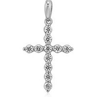 🦚 Lab grown Diamantanhänger Kreuz, Weißgold oder Platin 🦚 Lab grown Diamantanhänger Kreuz, Weißgold oder Platin