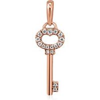 🦚 Anhänger Schlüssel aus Roségold mit Diamanten für Damen 🦚 Anhänger Schlüssel aus Roségold mit Diamanten für Damen