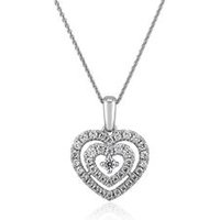 🦚 Damenkette mit Herzanhänger und Diamanten aus Weißgold 🦚 Damenkette mit Herzanhänger und Diamanten aus Weißgold