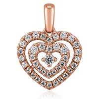 🦚 Roségoldener Herzanhänger mit lab grown Diamanten 🦚 Roségoldener Herzanhänger mit lab grown Diamanten