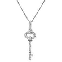 🦚 Damenkette mit Schlüsselanhänger, Weißgold, Diamanten 🦚 Damenkette mit Schlüsselanhänger, Weißgold, Diamanten