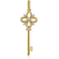 🦚 Goldener Anhänger Schlüssel mit lab grown Diamanten 🦚 Goldener Anhänger Schlüssel mit lab grown Diamanten