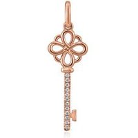 🦚 Anhänger Schlüssel für Damen aus Roségold mit Diamanten 🦚 Anhänger Schlüssel für Damen aus Roségold mit Diamanten