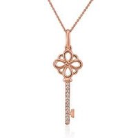 🦚 Diamantkette mit Anhänger Schlüssel aus Roségold 🦚 Diamantkette mit Anhänger Schlüssel aus Roségold