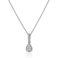 🦚 Damenkette aus Weißgold mit Tropfenanhänger, Diamanten 🦚 Damenkette aus Weißgold mit Tropfenanhänger, Diamanten