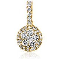 🦚 Damen Anhänger Halo mit Diamanten aus Gelbgold 🦚 Damen Anhänger Halo mit Diamanten aus Gelbgold