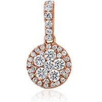 🦚 Roségoldener Halo Anhänger mit Brillanten für Damen 🦚 Roségoldener Halo Anhänger mit Brillanten für Damen